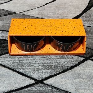 RAE DUNN ARTISAN COLLECTION BY MAGENTA 6" PET BOWLS TRICK & TREAT